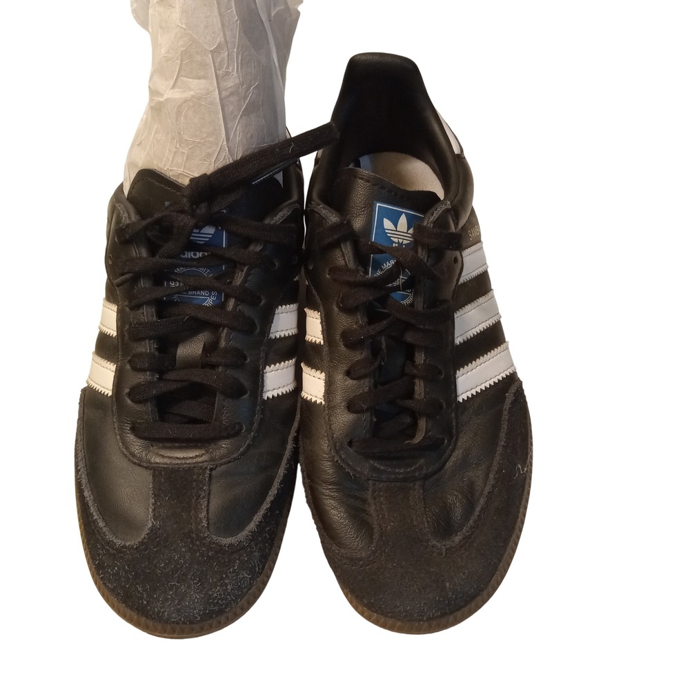 Adidas Samba OG Black White Gum Sole Kids Sneakers Size 4 FIFA Club Soccer Schoo